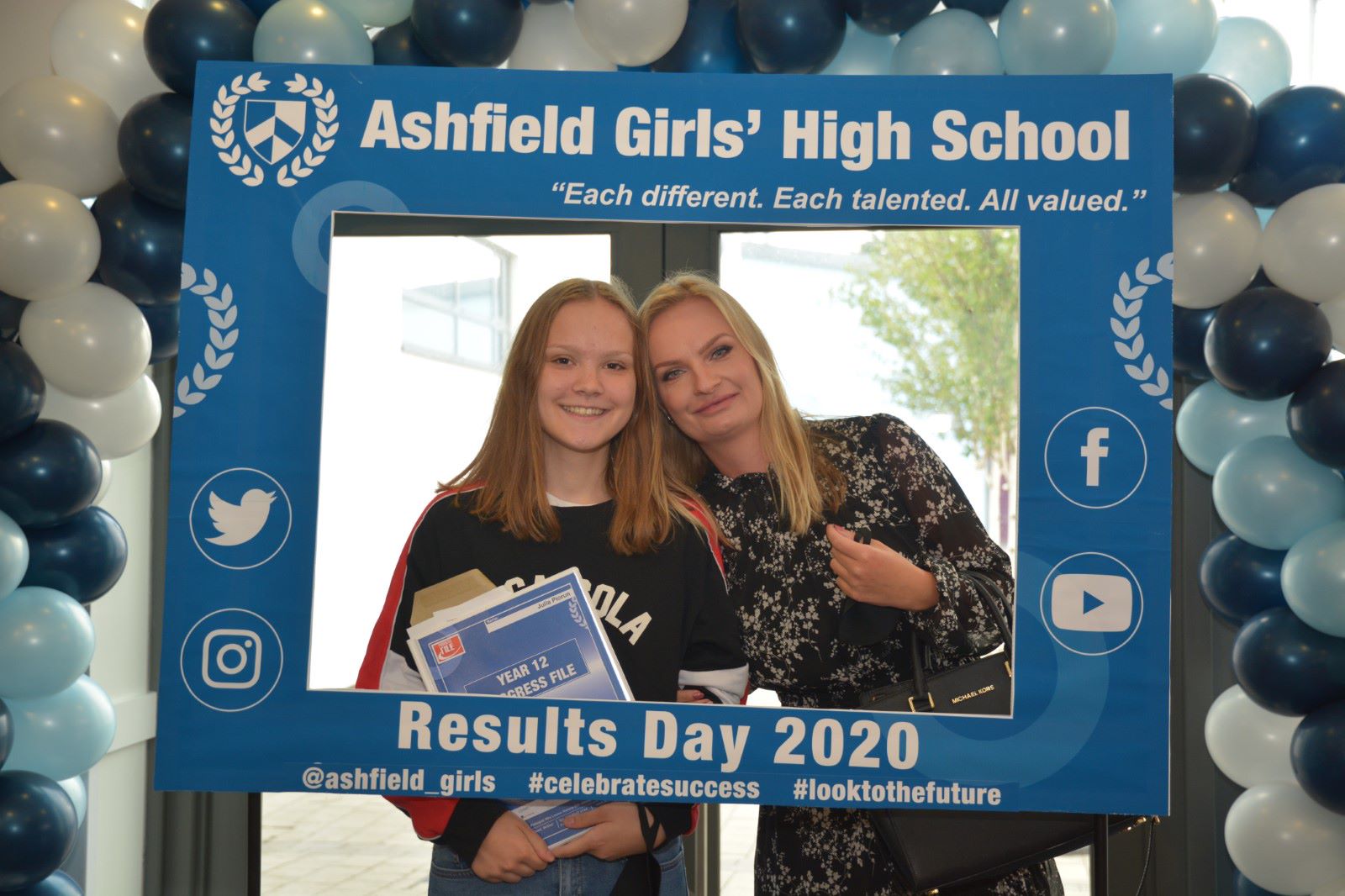 Ashfield Girls High School GCSE results day Controlled Schools
